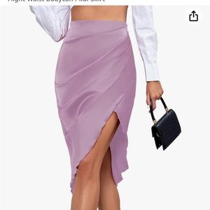 Purple midi skirt